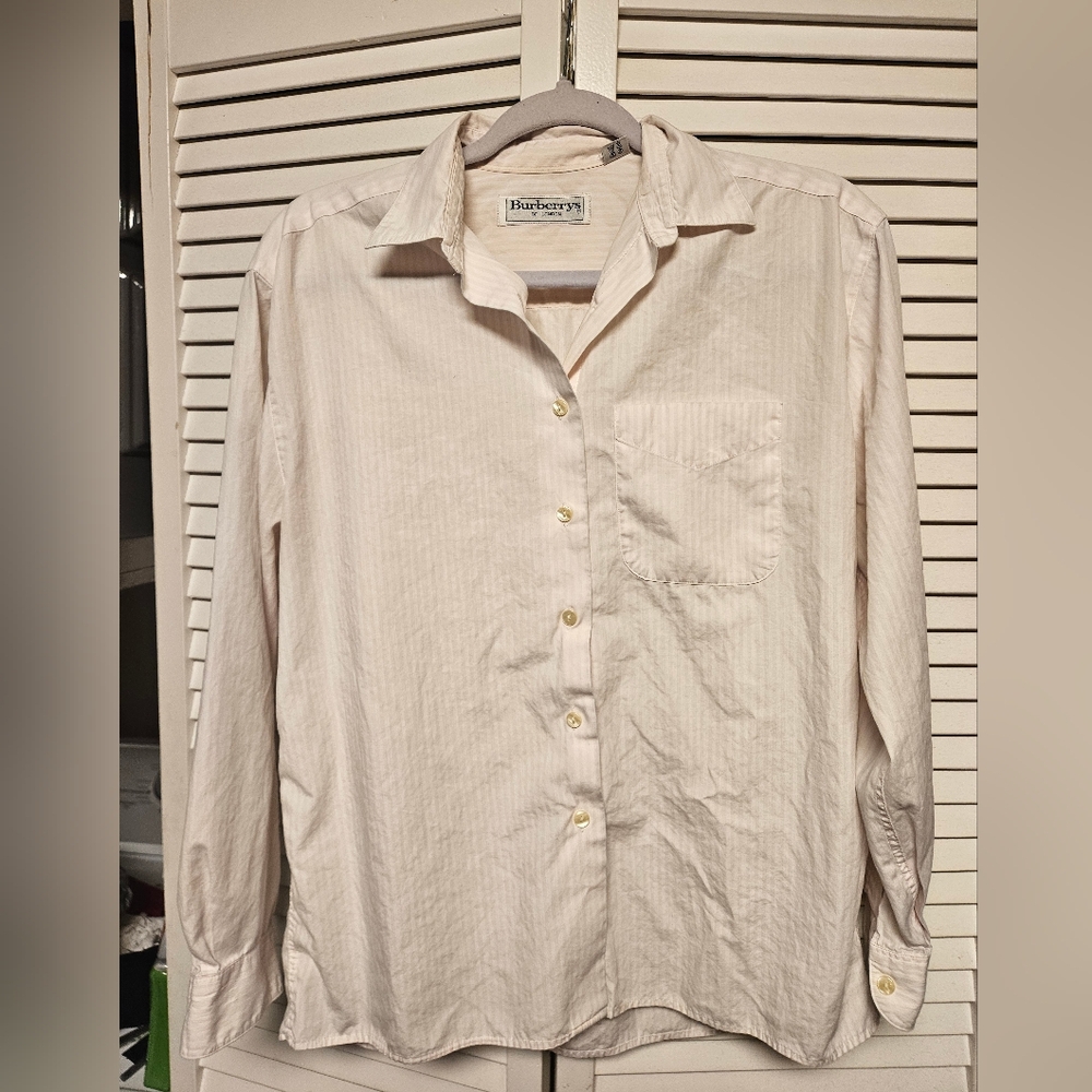 Burberry Pink Striped Dress Shirt | Women's | Size: M